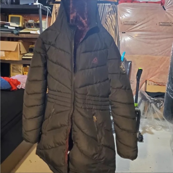 Reebok NewWithoutTags XS reversible parka, puffer coat hooded - Picture 8 of 10